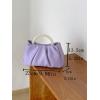 imageVerdusa Womens Evening Purses Pearl Clutch Handbags Leather Ruched Crossbody BagPurple