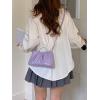 imageVerdusa Womens Evening Purses Pearl Clutch Handbags Leather Ruched Crossbody BagPurple