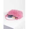 imageVerdusa Womens Fluffy Faux Fur Underarm Bags Fuzzy Shoulder Bag Plush PursePink