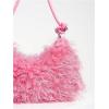 imageVerdusa Womens Fluffy Faux Fur Underarm Bags Fuzzy Shoulder Bag Plush PursePink