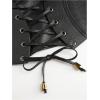 imageVerdusa Womens Leather Corset Belts Lace Up Tied Waspie Belt Retro Waist Cinch BeltBlack