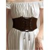 imageVerdusa Womens Leather Corset Belts Lace Up Tied Waspie Belt Retro Waist Cinch BeltBrown