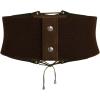 imageVerdusa Womens Leather Corset Belts Lace Up Tied Waspie Belt Retro Waist Cinch BeltBrown