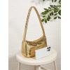 imageVerdusa Womens Metallic Shoulder Bag PU Leather Handbag Top Handle PurseGold