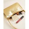 imageVerdusa Womens Metallic Shoulder Bag PU Leather Handbag Top Handle PurseGold