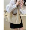 imageVerdusa Womens Straw Hobo Shoulder Bags Woven Tote Handbag Summer Crochet PurseCoffee Brown