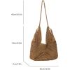 imageVerdusa Womens Straw Hobo Shoulder Bags Woven Tote Handbag Summer Crochet PurseDark Khaki