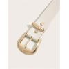 imageVerdusa Womens Studded PU Leather Belts Punk Waist Buckle BeltBeige