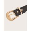 imageVerdusa Womens Studded PU Leather Belts Punk Waist Buckle BeltBlack