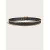 imageVerdusa Womens Studded PU Leather Belts Punk Waist Buckle BeltBlack