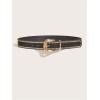 imageVerdusa Womens Studded PU Leather Belts Punk Waist Buckle BeltBlack