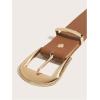 imageVerdusa Womens Studded PU Leather Belts Punk Waist Buckle BeltBrown