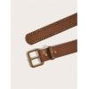 imageVerdusa Womens Studded PU Leather Belts Punk Waist Buckle BeltDark Brown