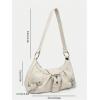 imageVerdusa Womens Y2k Purse Top Handle Shoulder Bag Buckle Punk Hobo Clutch Purses BagsBeige