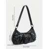 imageVerdusa Womens Y2k Purse Top Handle Shoulder Bag Buckle Punk Hobo Clutch Purses BagsBlack