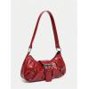 imageVerdusa Womens Y2k Purse Top Handle Shoulder Bag Buckle Punk Hobo Clutch Purses BagsBurgundy