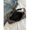 imageVerdusa Womens Y2k Purse Top Handle Shoulder Bag Buckle Punk Hobo Clutch Purses BagsChocolate Brown