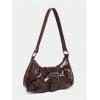 imageVerdusa Womens Y2k Purse Top Handle Shoulder Bag Buckle Punk Hobo Clutch Purses BagsMaroon