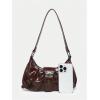 imageVerdusa Womens Y2k Purse Top Handle Shoulder Bag Buckle Punk Hobo Clutch Purses BagsMaroon