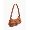 imageVerdusa Womens Y2k Purse Top Handle Shoulder Bag Buckle Punk Hobo Clutch Purses BagsMedium Brown