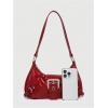 imageVerdusa Womens Y2k Purse Top Handle Shoulder Bag Buckle Punk Hobo Clutch Purses BagsRed