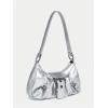 imageVerdusa Womens Y2k Purse Top Handle Shoulder Bag Buckle Punk Hobo Clutch Purses BagsSilver