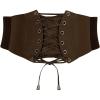 imageVerdusa Womens Leather Corset Belts Lace Up Tied Waspie Belt Retro Waist Cinch BeltBrown
