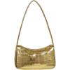 imageVerdusa Womens Metallic Shoulder Bag PU Leather Handbag Top Handle PurseGold