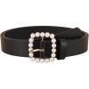 imageVerdusa Womens Pearl Buckle Leather Belts Faux Leather Jeans Belt