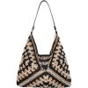imageVerdusa Womens Straw Hobo Shoulder Bags Woven Tote Handbag Summer Crochet PurseMulticolor
