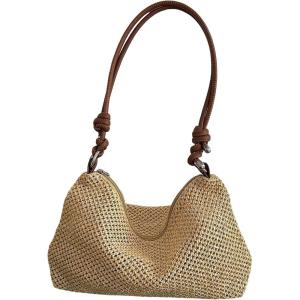 imageVerdusa Womens Straw Hobo Shoulder Bags Woven Tote Handbag Summer Crochet PurseKhaki