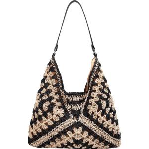 imageVerdusa Womens Straw Hobo Shoulder Bags Woven Tote Handbag Summer Crochet PurseMulticolor
