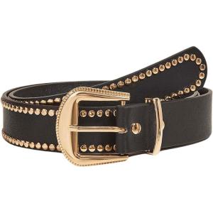 imageVerdusa Womens Studded PU Leather Belts Punk Waist Buckle BeltBlack