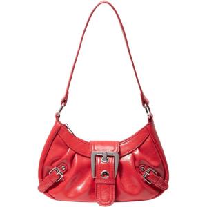 imageVerdusa Womens Y2k Purse Top Handle Shoulder Bag Buckle Punk Hobo Clutch Purses BagsOrangered