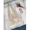 imageVerdusa Womens Hollow Out Knit Tote Handbags Crochet Shoulder BagApricot
