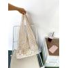 imageVerdusa Womens Hollow Out Knit Tote Handbags Crochet Shoulder BagApricot