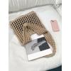 imageVerdusa Womens Hollow Out Knit Tote Handbags Crochet Shoulder BagKhaki