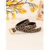 imageVerdusa Womens Leopard Belt Faux Leather Waist BeltsBrown