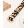 imageVerdusa Womens Leopard Belt Faux Leather Waist BeltsCoffee Brown