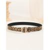 imageVerdusa Womens Leopard Belt Faux Leather Waist BeltsCoffee Brown