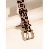 imageVerdusa Womens Leopard Belt Faux Leather Waist BeltsLeopard Brown