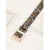 imageVerdusa Womens Leopard Belt Faux Leather Waist BeltsSquare Brown