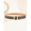 imageVerdusa Womens Leopard Belt Faux Leather Waist BeltsSquare Brown