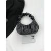imageVerdusa Womens Pleated Handbags Ruched Top Handle Satchel Purse Denim Clutch BagsBlack