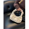 imageVerdusa Womens Pleated Handbags Ruched Top Handle Satchel Purse Denim Clutch BagsWhite