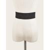 imageVerdusa Womens Snake Buckle Faux Leather Elastic Wide Belt CorsetBlack