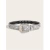 imageVerdusa Womens Vintage Buckle PU Leather Waist Belts Western BeltsSilver