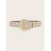 imageVerdusa Womens Vintage Buckle PU Leather Waist Belts Western BeltsWhite Gold