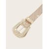 imageVerdusa Womens Vintage Buckle PU Leather Waist Belts Western BeltsWhite Gold