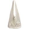 imageVerdusa Womens Hollow Out Knit Tote Handbags Crochet Shoulder BagApricot